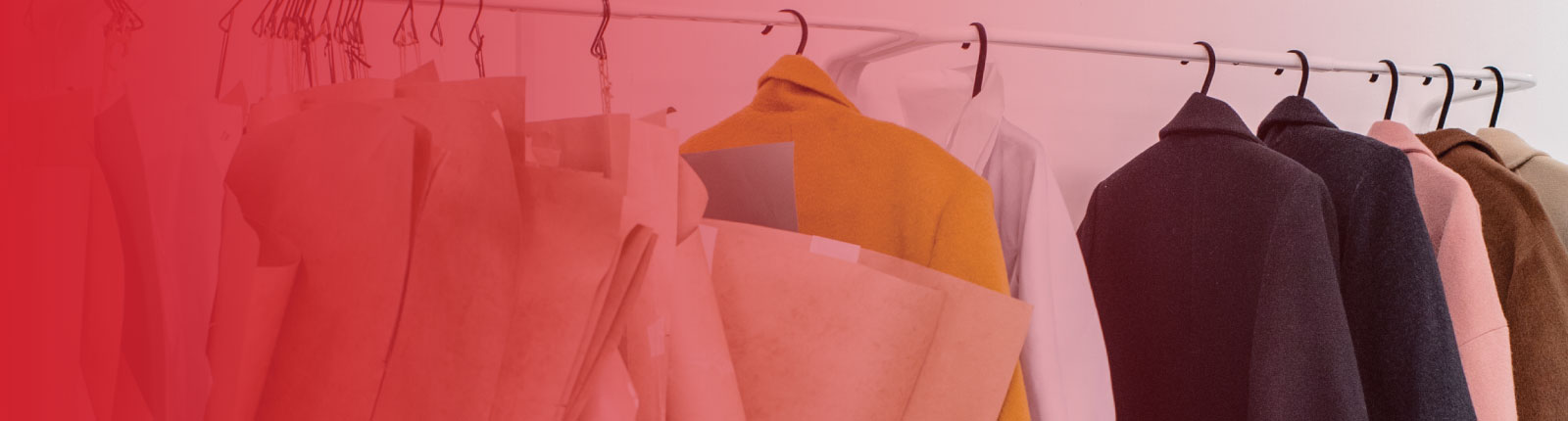 clothes hanging on a rack