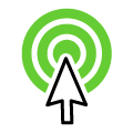Green target with mouse icon